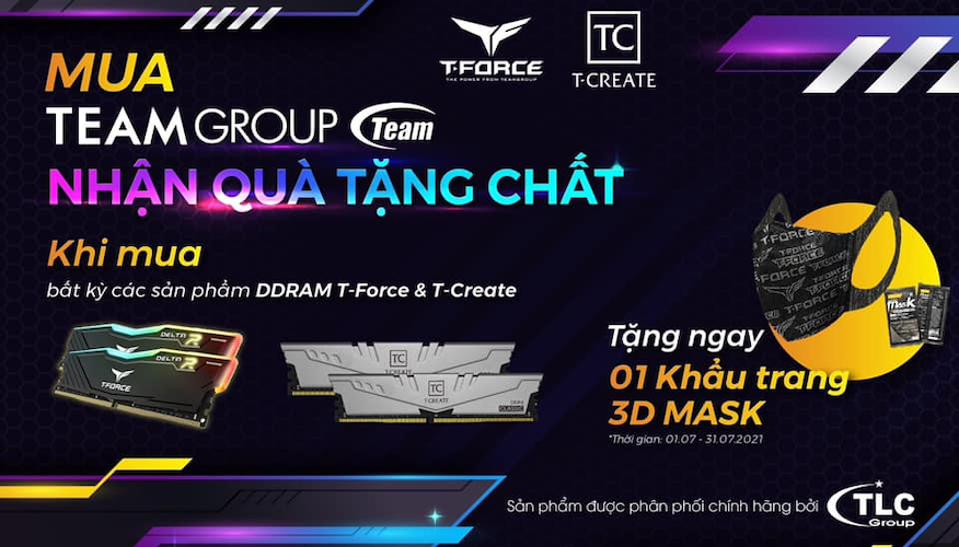 TEAMGROUP ra mắt T-FORCE Gaming 3D Mask