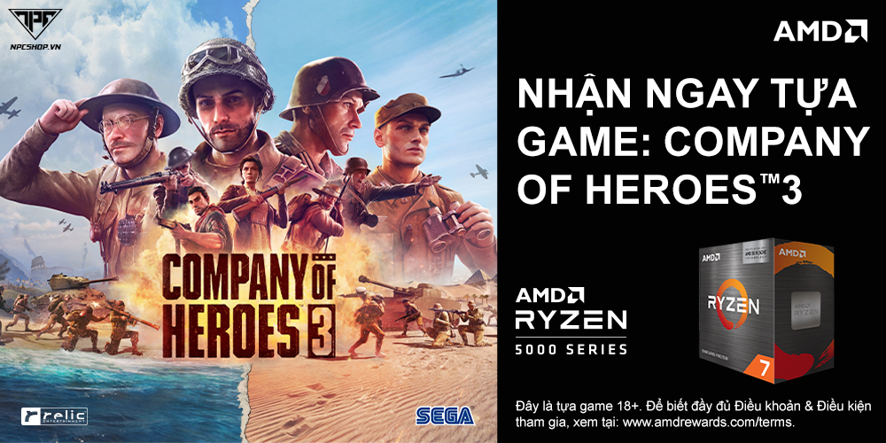 Tặng game Company Of Heroes 3 khi mua CPU AMD Ryzen
