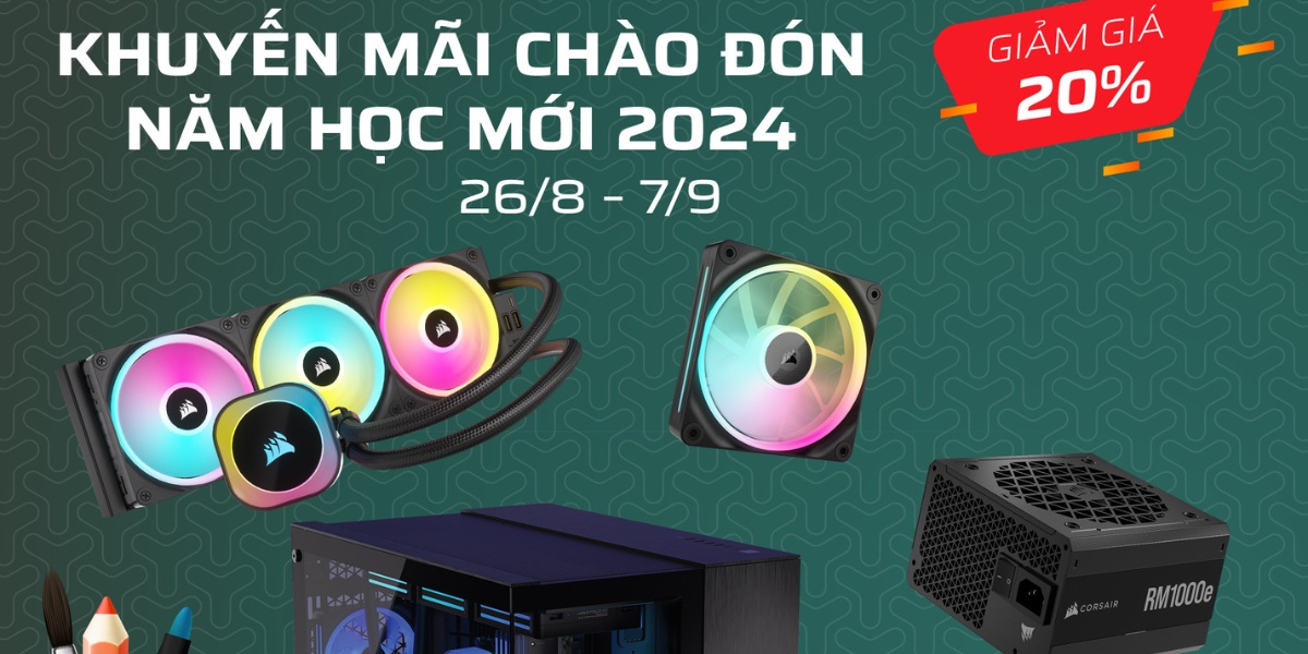 Back To School 2024: Corsair PC – Giảm giá lên tới 35% 