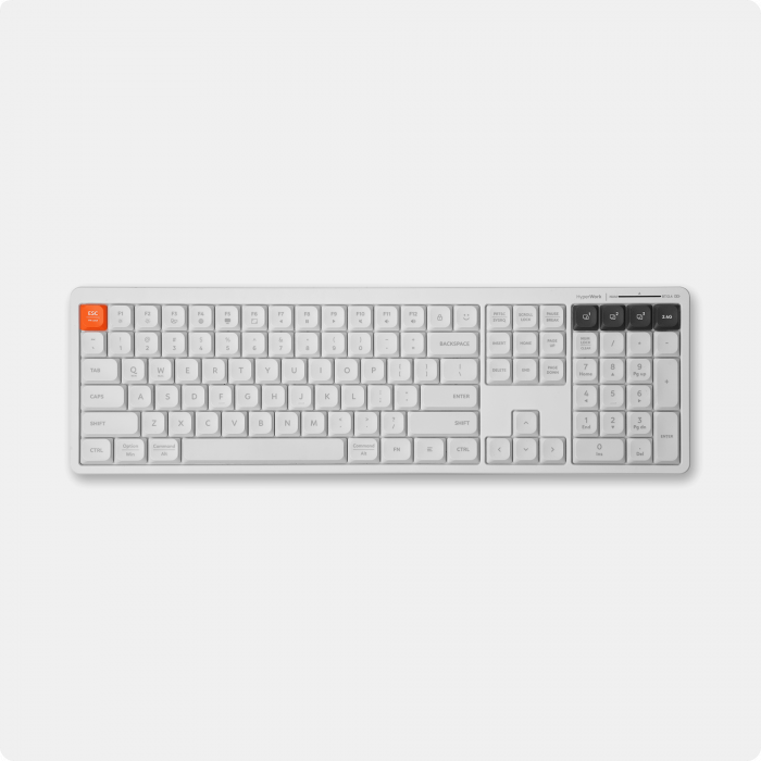 Bàn phím không dây HyperWork SilentKey | TS01 White