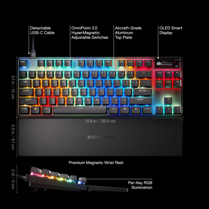 Bàn phím Steelseries Apex Pro TKL Wireless Gen3 (2024)