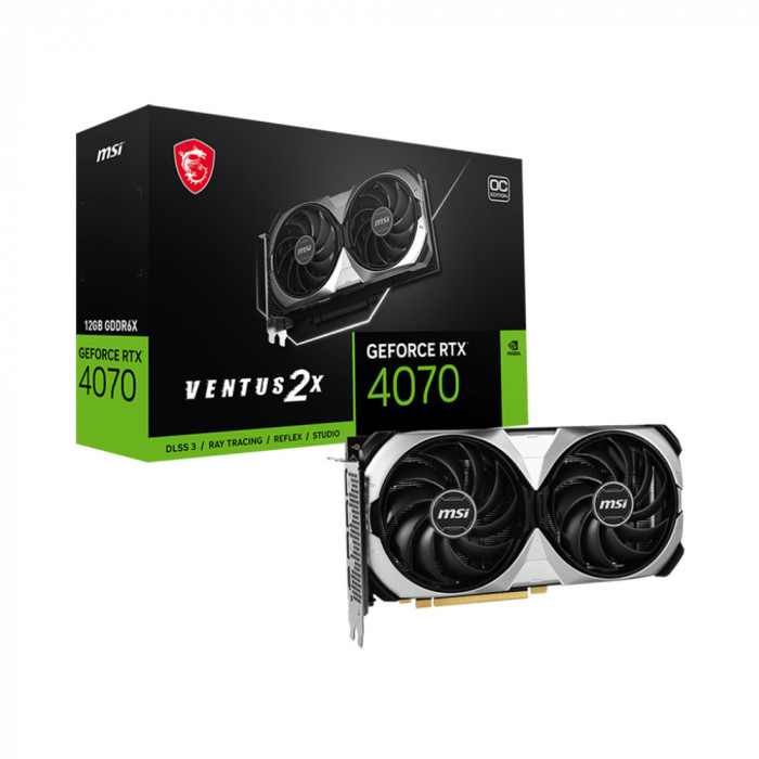 VGA MSI GeForce RTX 4070 VENTUS 2X E1 12G OC GDDR6X