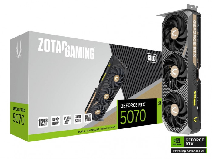 VGA ZOTAC GAMING GeForce RTX 5070 SOLID 12GB