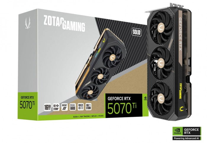 VGA ZOTAC GAMING GeForce RTX 5070 Ti SOLID 12GB