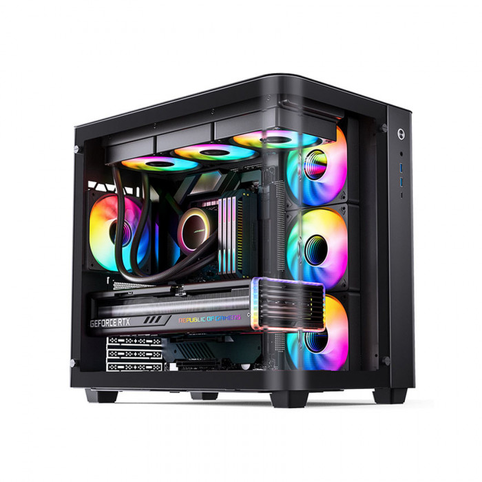 Case JONSBO TK-3 BLACK (ATX/Mid Tower/Màu Đen/Kính Cong)
