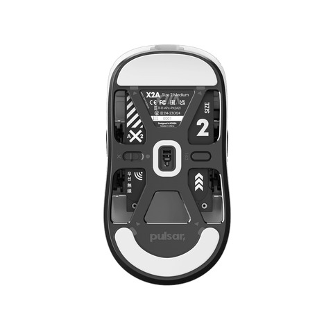 Chuột Pulsar không dây X2 A Wireless Size 2 Black/White