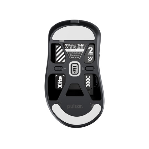 Chuột quang không dây Pulsar Xlite v4 Size2 Black