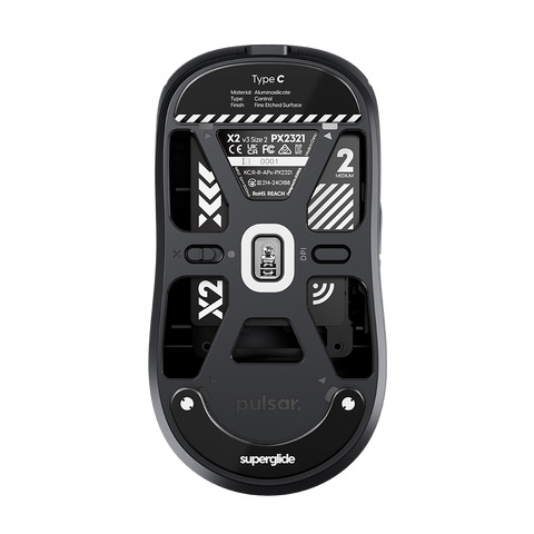 Miếng dán đế chuột Pulsar Superglide (Type-C) for X2 Series Black
