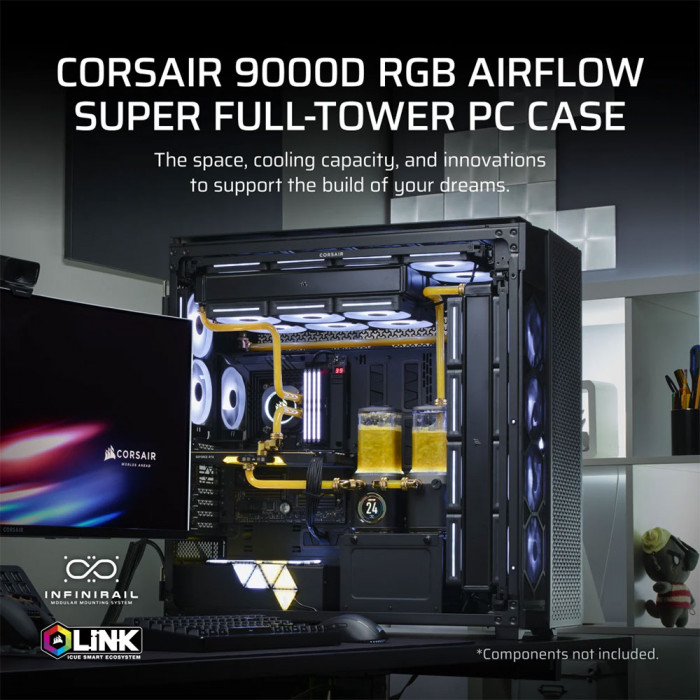 CASE Corsair iCUE LINK 9000D AIRFLOW Black (Super-Tower / ATX)