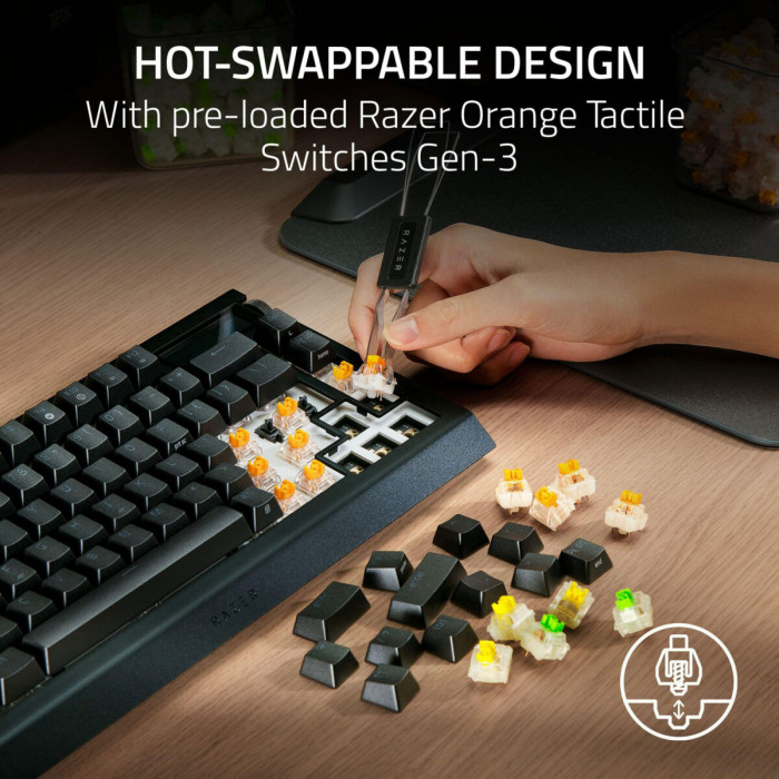 Bàn phím Razer BlackWidow V4 Pro 75% Wireless