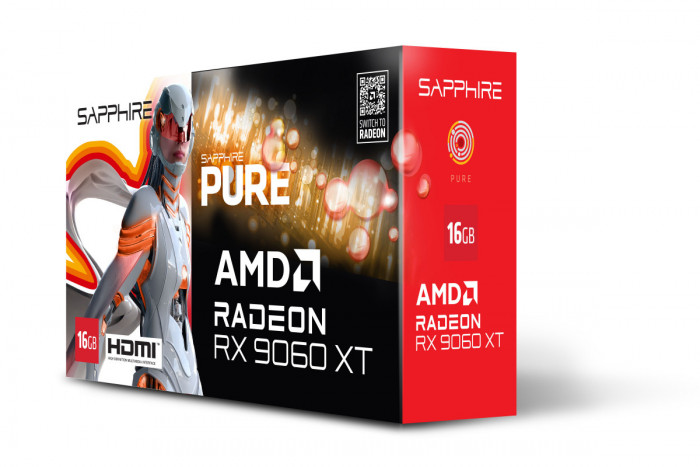VGA SAPPHIRE PURE AMD RADEON RX 9060 XT GAMING OC 16GB
