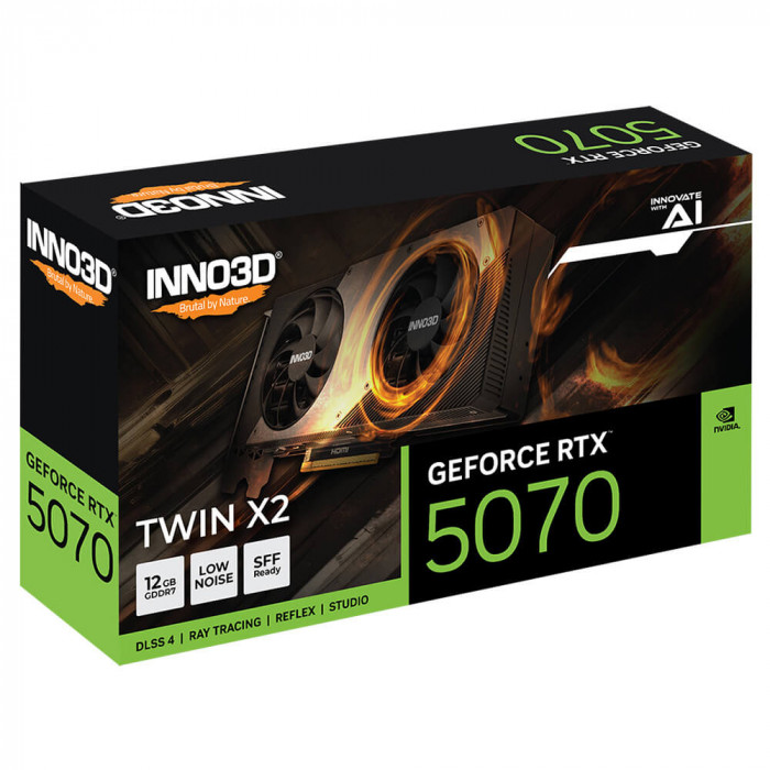 VGA INNO3D GeForce RTX™ 5070 TWIN X2 12GB GDDR7
