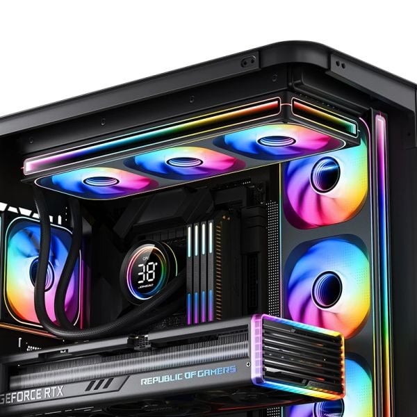 Fan Case JONSBO ZB-240BR 242mm ARGB (1 fan ngược, BLACK)