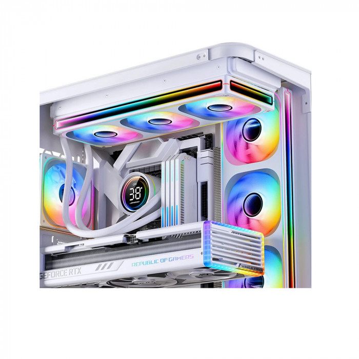 Fan Case JONSBO ZB-240WR 242mm ARGB (1 fan ngược, White)