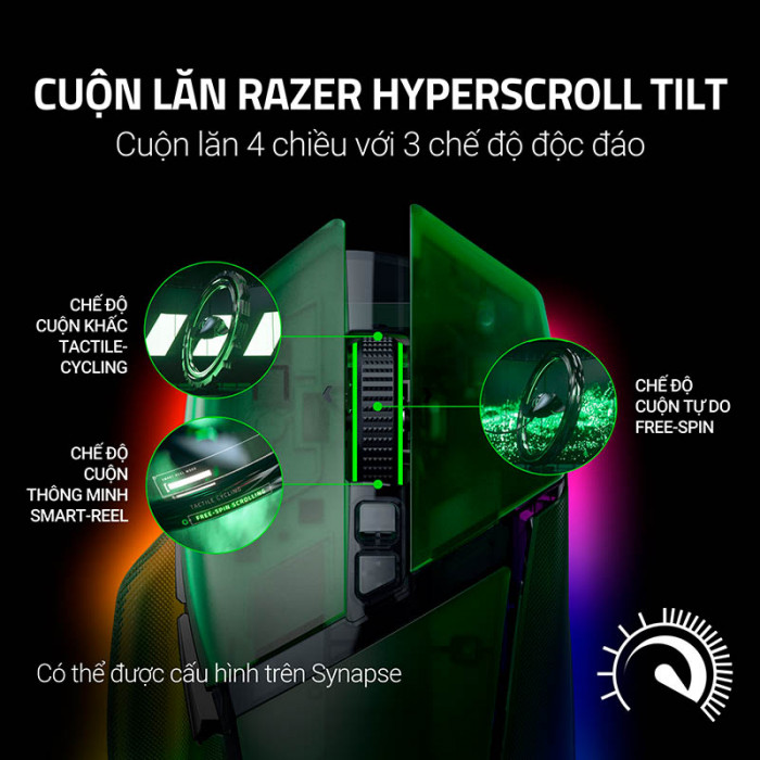 Chuột Razer Basilisk V3 Pro 35K Phantom Green Edition