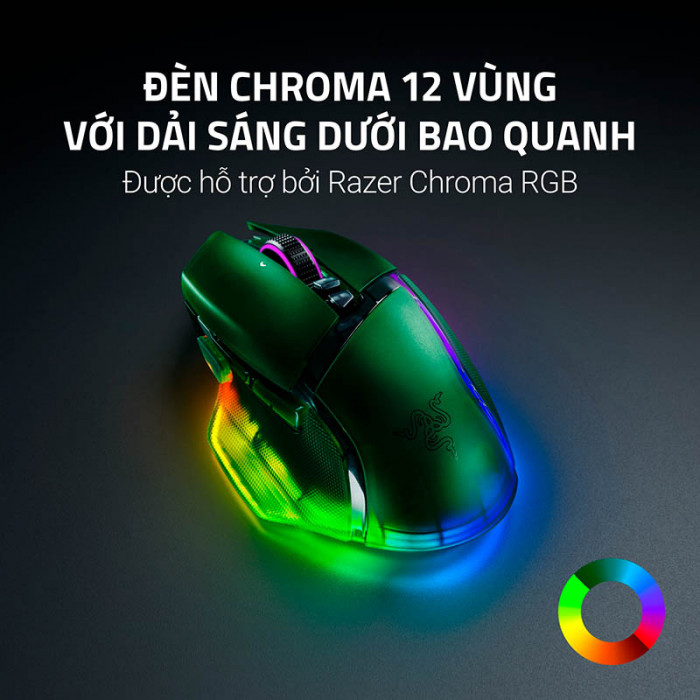 Chuột Razer Basilisk V3 Pro 35K Phantom Green Edition
