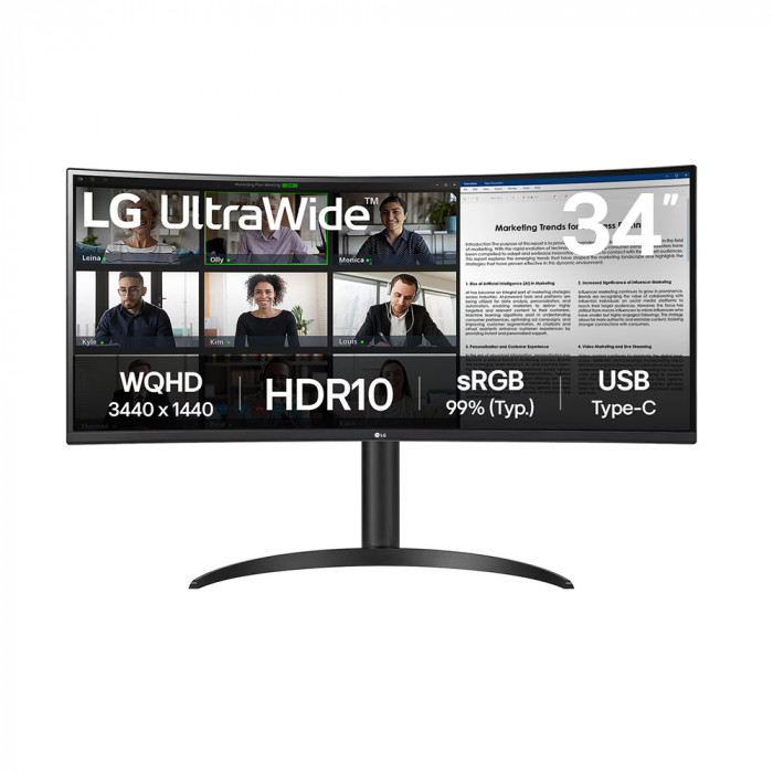 Màn hình cong LG UltraWide 34WR55QK-B (34