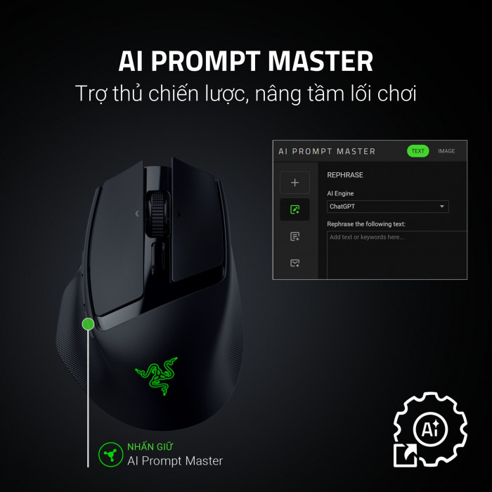 Chuột Razer Basilisk Mobile (Wireless/Bluetooth/18000 DPI)