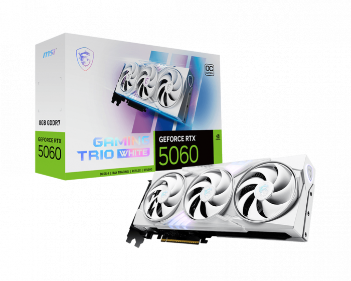 VGA MSI GeForce RTX™ 5060 8G GAMING TRIO OC WHITE