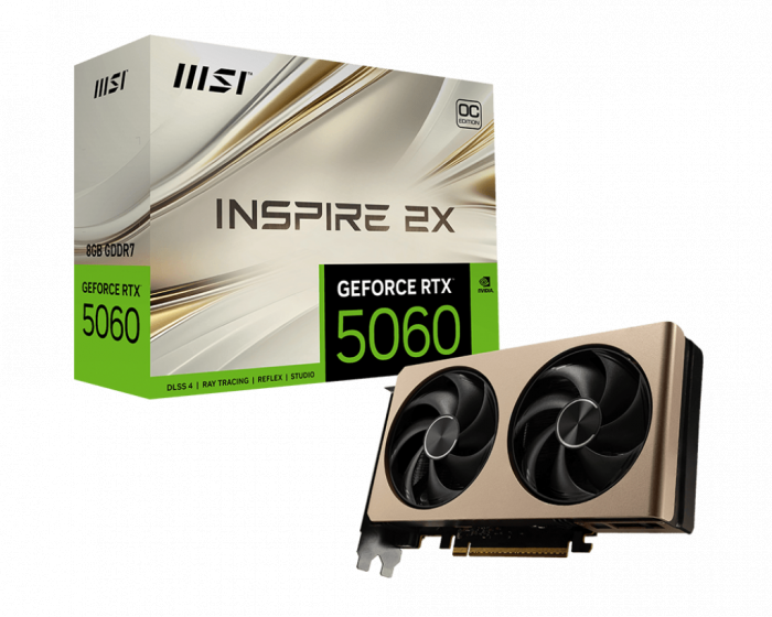 VGA MSI GeForce RTX™ 5060 8G INSPIRE 2X OC