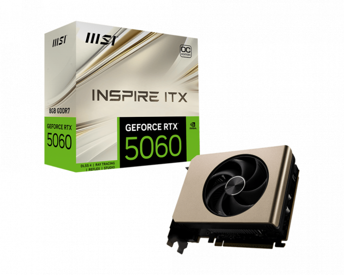 VGA MSI GeForce RTX™ 5060 8G INSPIRE ITX OC