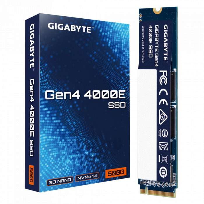 SSD GIGABYTE Gen4 4000E 500GB (PCIe Gen4 x4 / 3600 MB/s)