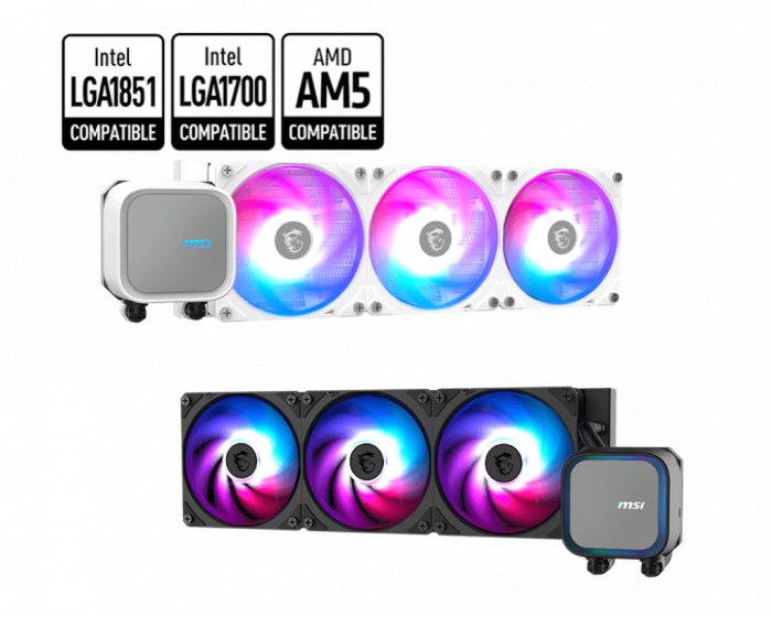 Tản nhiệt nước AIO MSI MAG CORELIQUID A13 360 ARGB WHITE (360mm / 3 fan)