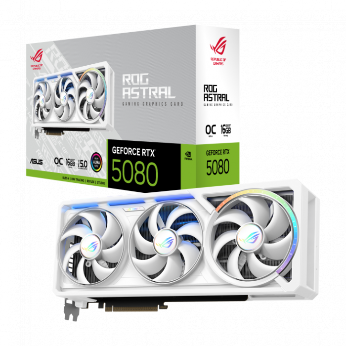 VGA ASUS ROG Astral GeForce RTX™ 5080 16GB GDDR7 WHITE OC Edition
