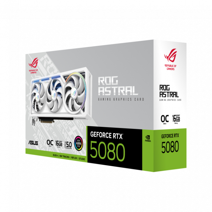 VGA ASUS ROG Astral GeForce RTX™ 5080 16GB GDDR7 WHITE OC Edition