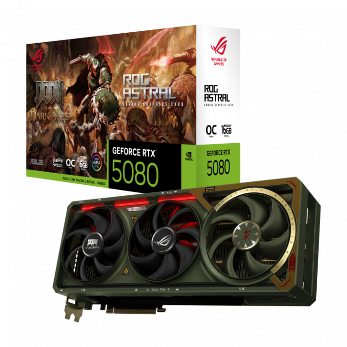 VGA ASUS ROG Astral GeForce RTX™ 5080 16GB GDDR7 OC DOOM Edition