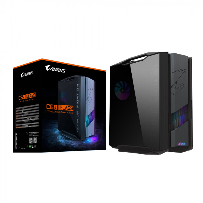 CASE GIGABYTE AORUS AC601 GLASS Black (Mid-Tower / Mini-ITX, Micro ATX, ATX, E-ATX)
