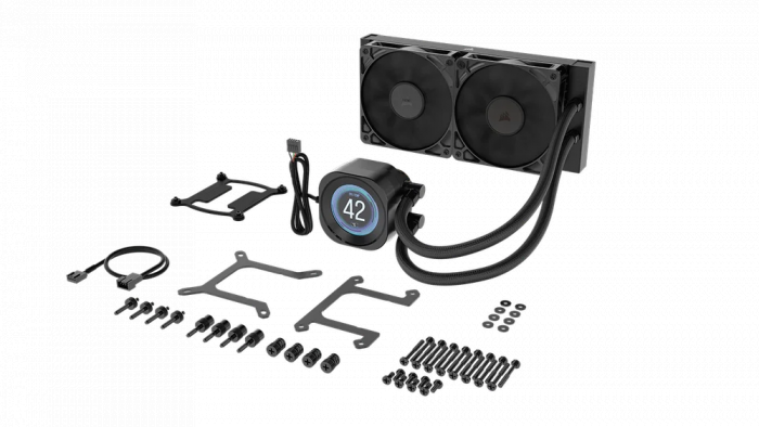 Tản nhiệt nước AIO Corsair NAUTILUS 240 RS LCD Black ARGB (3 fan)