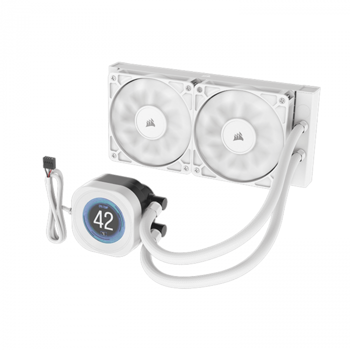 Tản nhiệt nước AIO Corsair NAUTILUS 240 RS LCD White ARGB (3 fan)