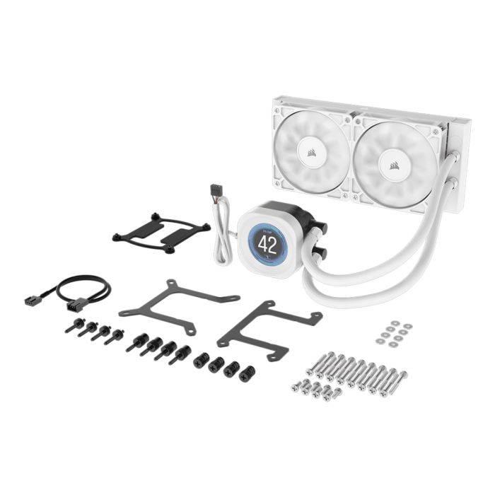 Tản nhiệt nước AIO Corsair NAUTILUS 240 RS LCD White ARGB (3 fan)