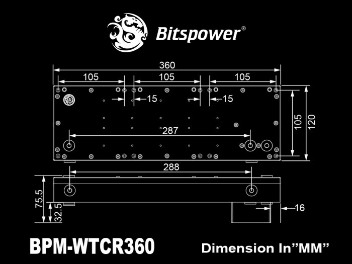Bitspower CR360 Reservoir