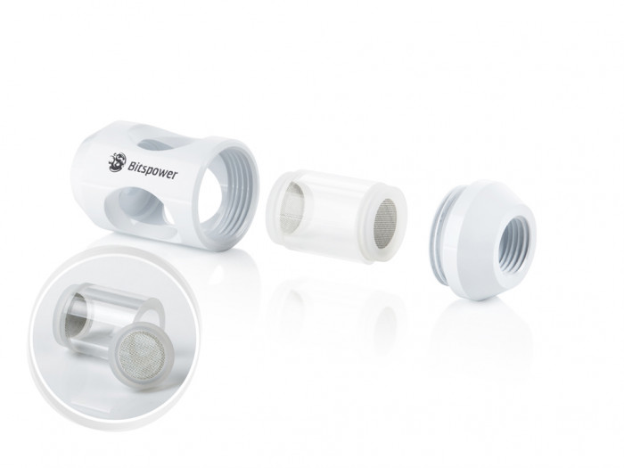 Bitspower Deluxe White In-Line Filter