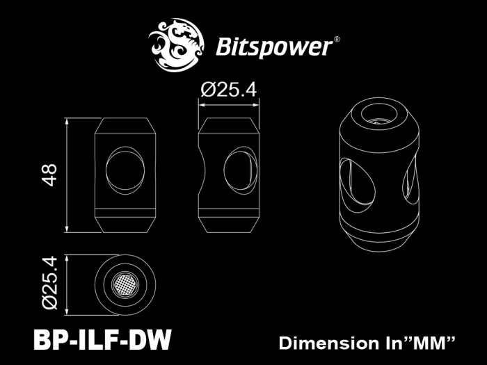 Bitspower Deluxe White In-Line Filter