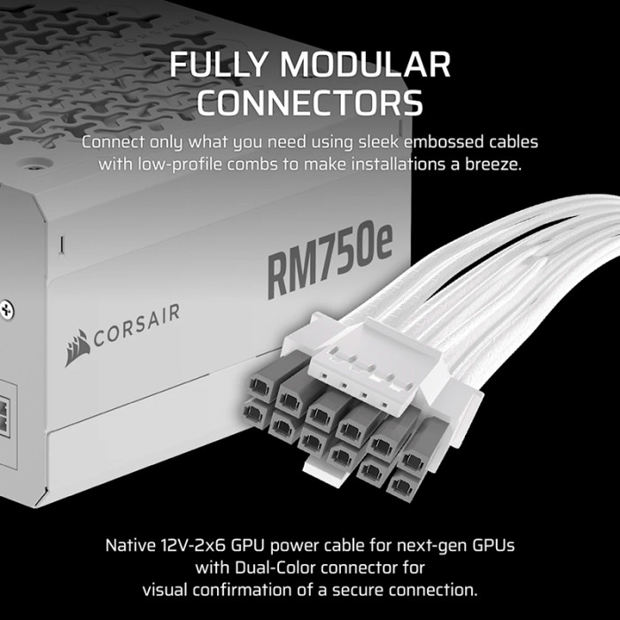 PSU Corsair RM750e White 750W (Full-Modular / ATX12V V3.1)