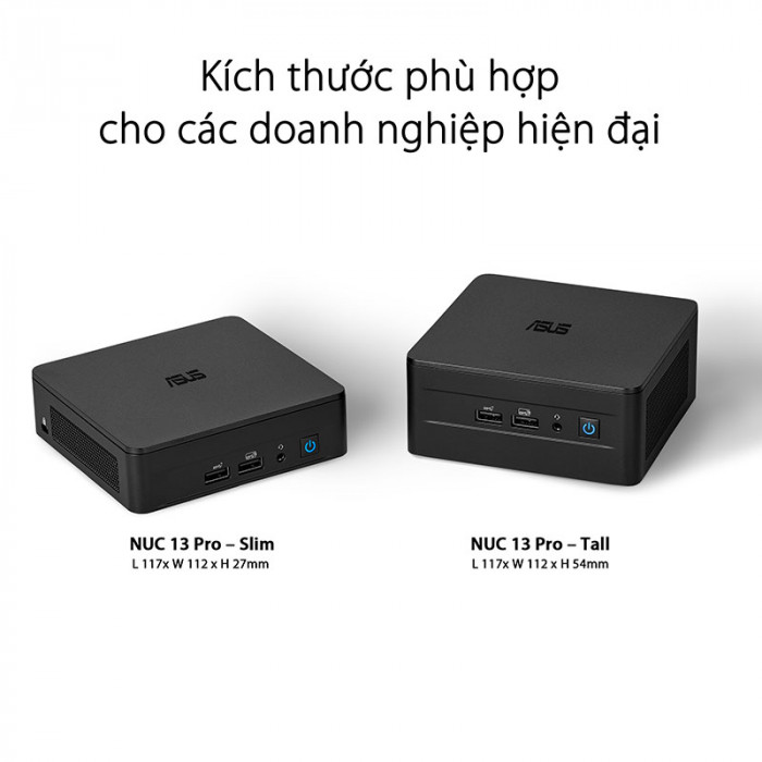 PC Mini ASUS NUC 13 Pro Tall RNUC13ANHH500000I (i5-13420H / 2 x DDR4 3200Mhz / M.2 PCIe + M.2 SATA)