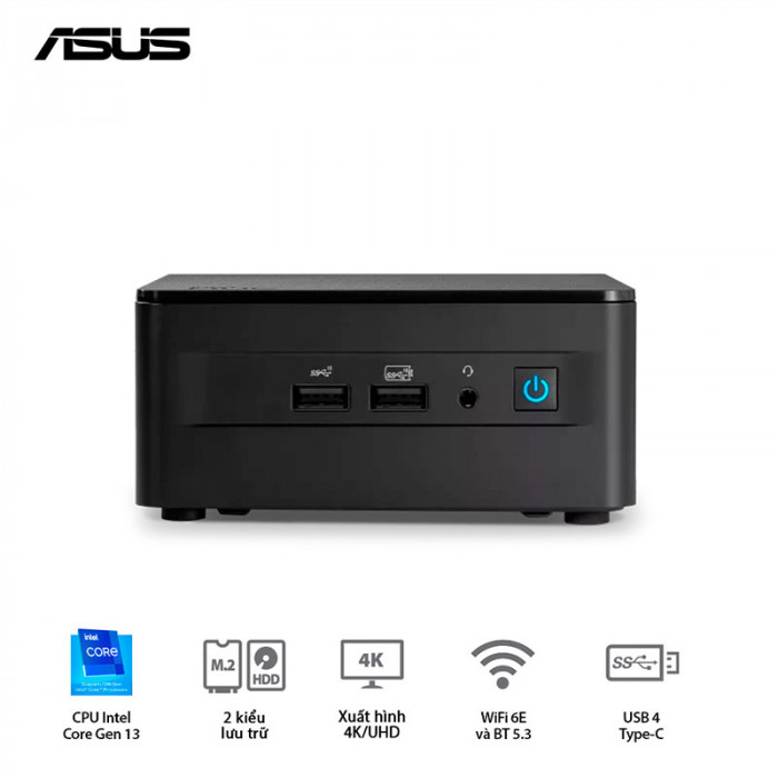 PC Mini ASUS NUC 13 Pro Tall RNUC13ANHH500000I (i5-13420H / 2 x DDR4 3200Mhz / M.2 PCIe + M.2 SATA)