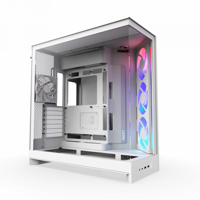 CASE NZXT H9 Flow RGB (2025) All White (Mid-tower / E-ATX, ATX, Micro-ATX, Mini-ITX)