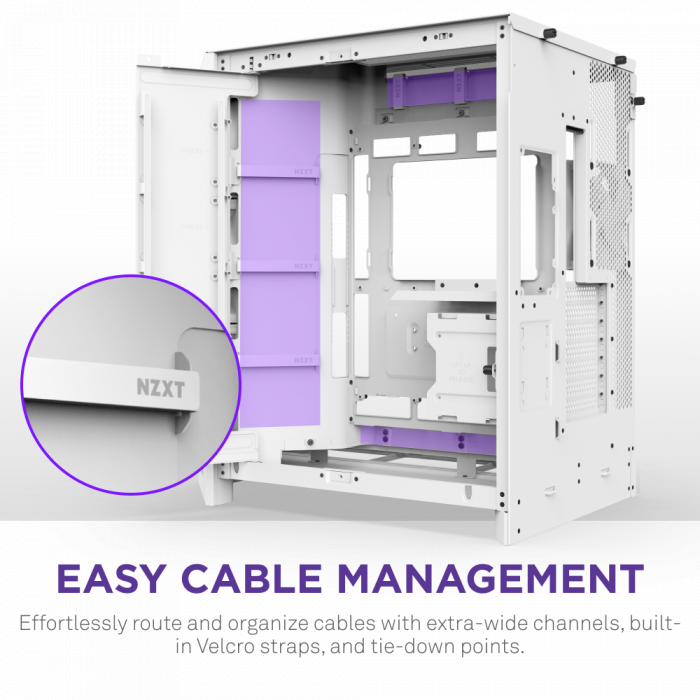 CASE NZXT H9 Flow RGB (2025) All White (Mid-tower / E-ATX, ATX, Micro-ATX, Mini-ITX)