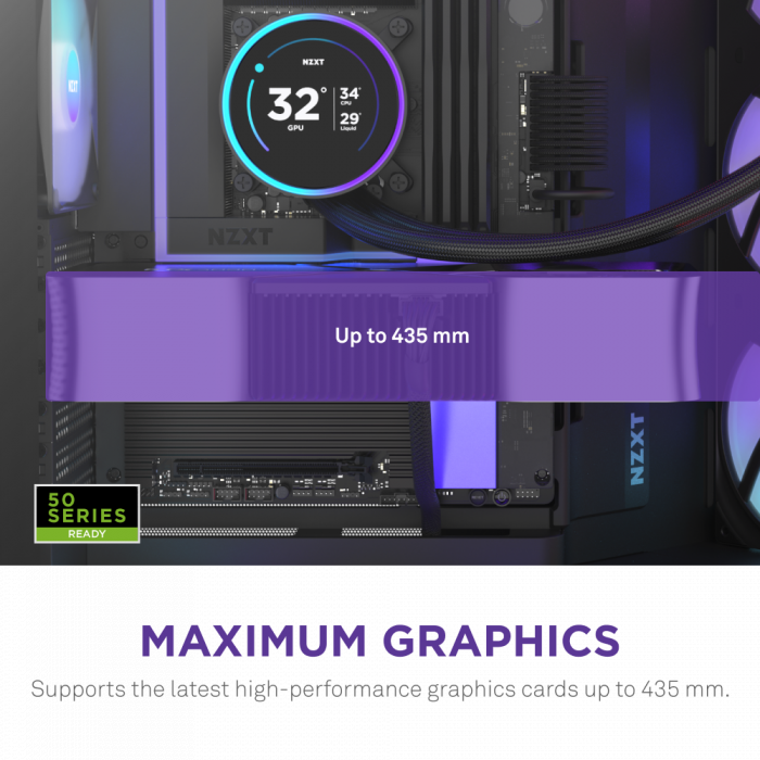 CASE NZXT H9 Flow RGB+ (PLUS 2025) All Black (Mid-tower / E-ATX, ATX, Micro-ATX, Mini-ITX)