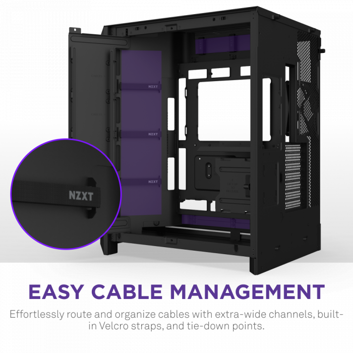 CASE NZXT H9 Flow RGB+ (PLUS 2025) All Black (Mid-tower / E-ATX, ATX, Micro-ATX, Mini-ITX)