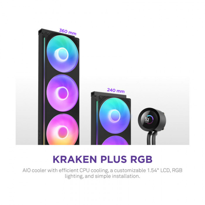 Tản nhiệt nước AIO NZXT KRAKEN PLUS 240 V2 BLACK