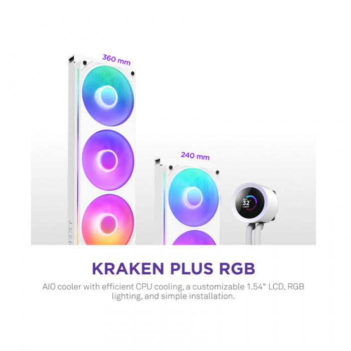 Tản nhiệt nước AIO NZXT KRAKEN PLUS 240 V2 White