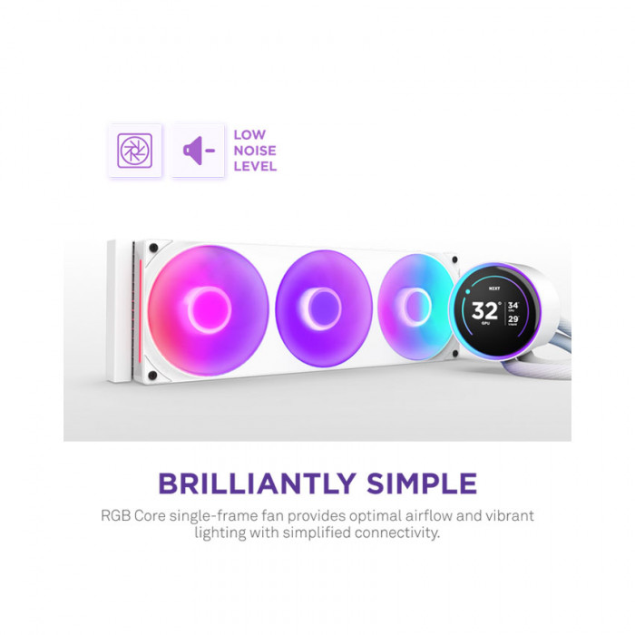 Tản nhiệt nước AIO NZXT KRAKEN ELITE 420 RGB V2 White