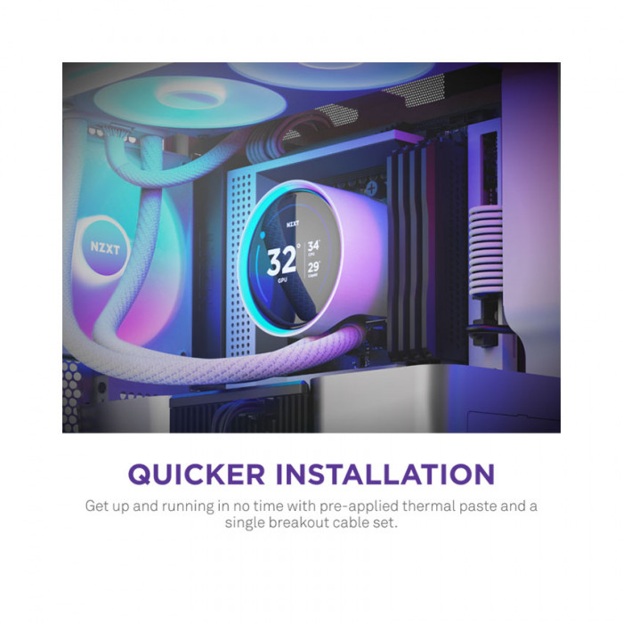 Tản nhiệt nước AIO NZXT KRAKEN ELITE 420 RGB V2 White