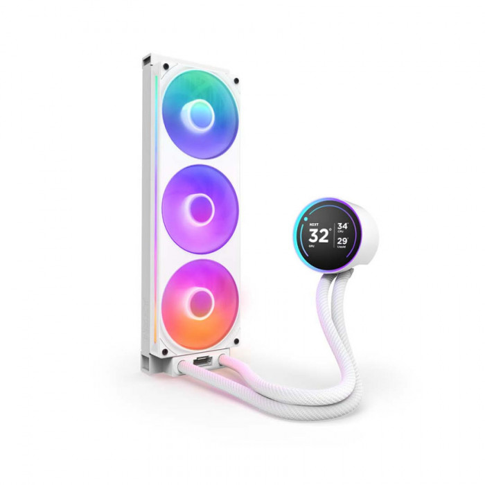 Tản nhiệt nước AIO NZXT KRAKEN PLUS 360 RGB V2 White