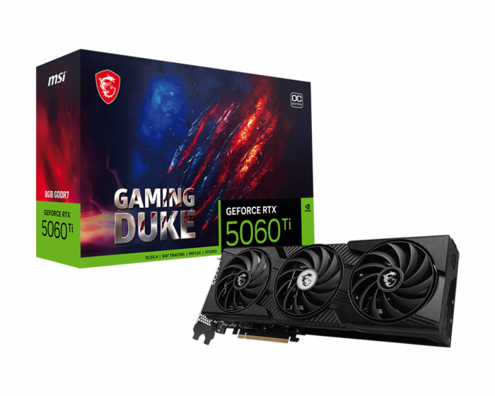 VGA MSI GeForce RTX™ 5060 Ti 8G GAMING DUKE 3X OC